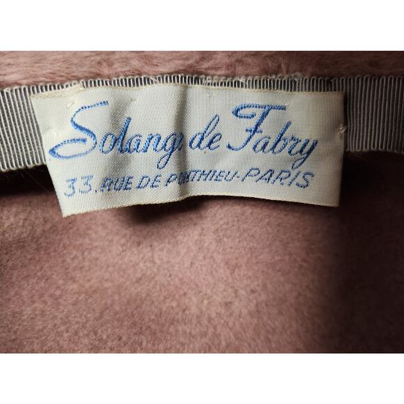 Vintage Solange de Fabry Hat Light Pink w/ Bird Detail Paris main image 8